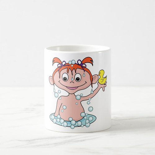 Baby Girl In A Bath Mug