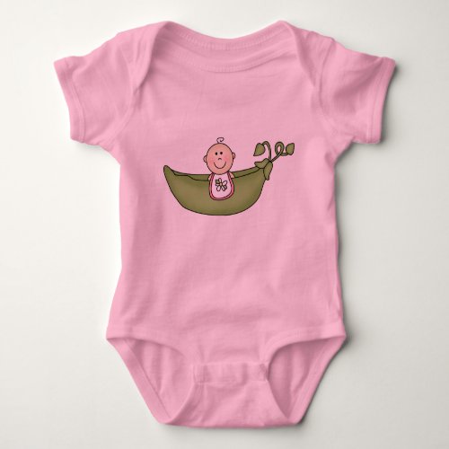 Baby Girl in Pea Pod Baby Bodysuit