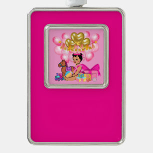 Baby Girl in Pink Christmas Ornament