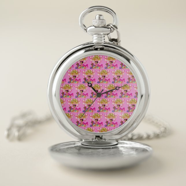 Baby Girl in Pink Pocket Watch (Inside)