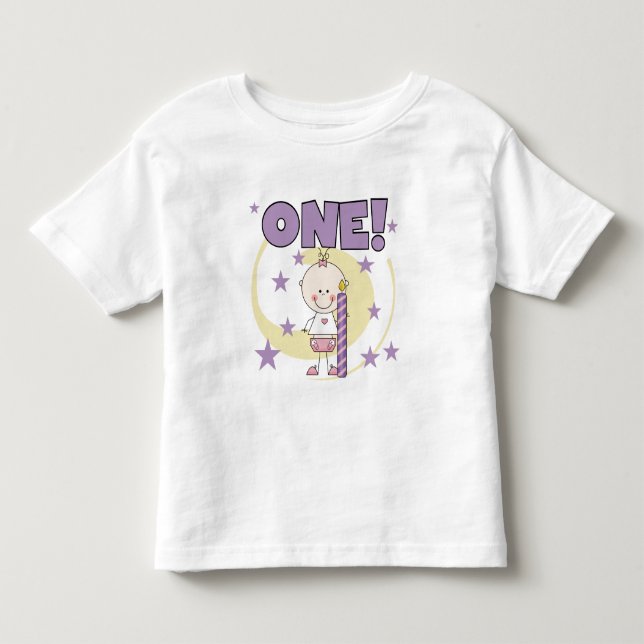 Baby Girl is One Birthday Tshirts and Gifts (Front)