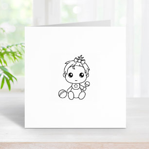 Baby Girl Jumpsuit 1x1 Rubber Stamp