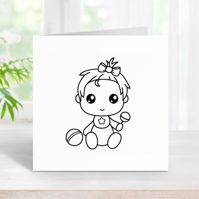 Baby Girl Jumpsuit Color Me Rubber Stamp (Creator Uploaded)