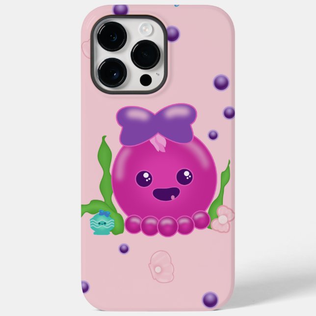 Baby Girl Kawaii Octopus Case-Mate iPhone Case (Back)