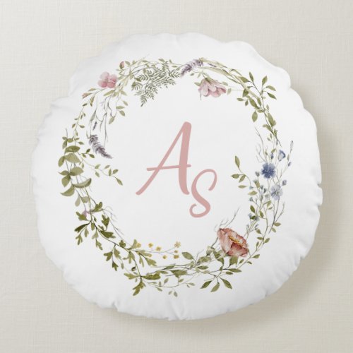 Baby Girl Keepsake Personalized Round Pillow