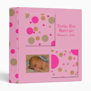 baby girl keepsake/photo album binder