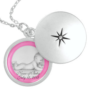 Baby Girl Keepsake Sterling Silver Locket Necklace