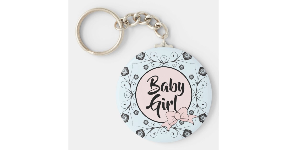 Baby girl keychain Zazzle