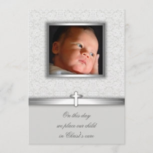 Baby Girl Lace Baptism or Christening Invitations
