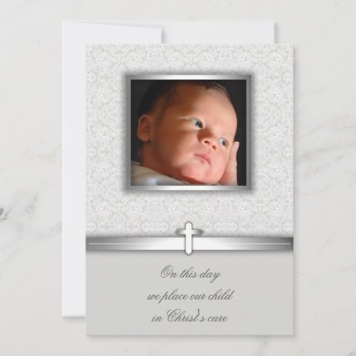 Baby Girl Lace Baptism or Christening Invitations