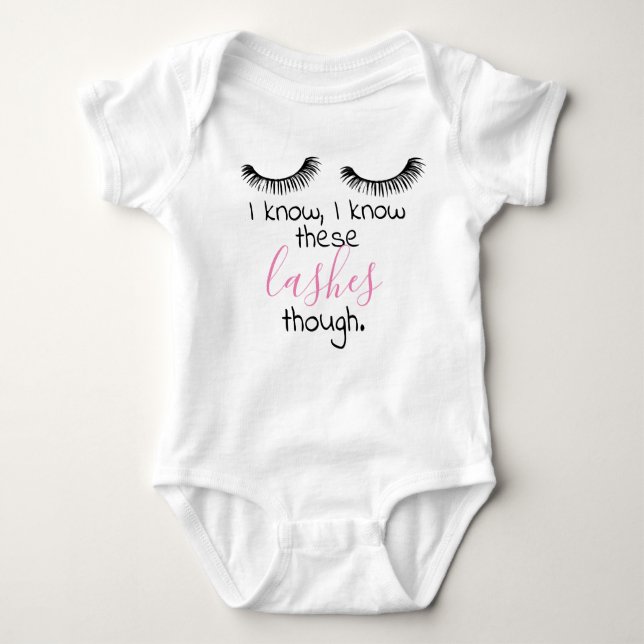baby girl lashes baby bodysuit (Front)