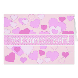 Baby Girl Lesbian Couple congratulations Cards
