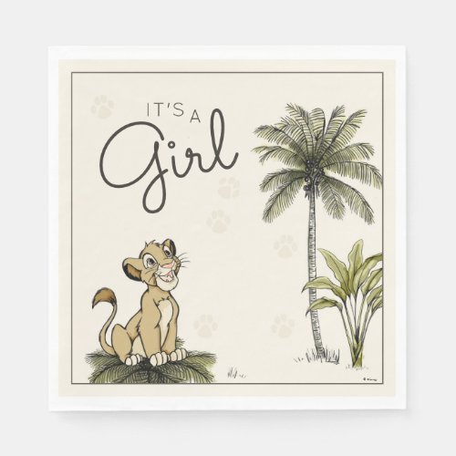 Baby Girl Lion King Baby Shower Napkins