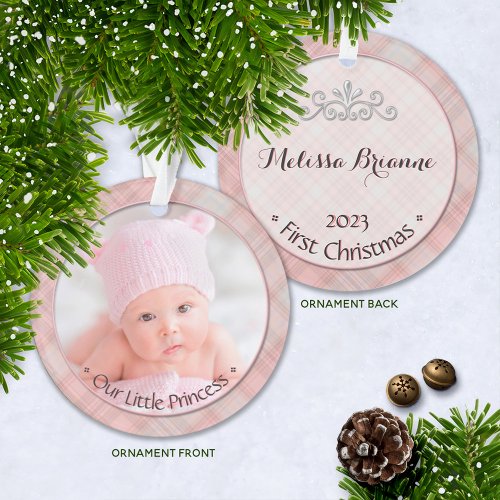 Baby Girl Little Princess First Christmas Keepsake Ornament