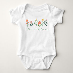 Baby Girl Little Wildflower Floral Baby Bodysuit