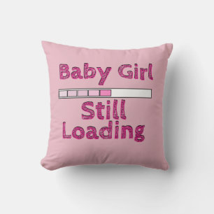 Baby Girl Loading - Fifth Month Throw Pillow