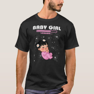 Baby Girl Loading Gender Reveal Baby Shower T-Shirt