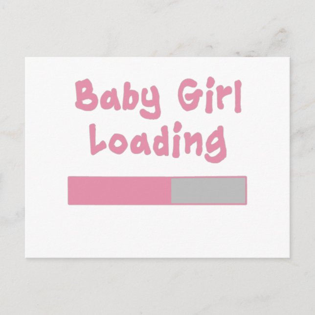 Baby Girl Loading Postcard (Front)