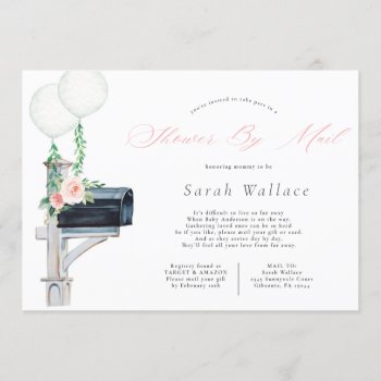 Baby Girl Long Distance Baby Shower By Mail Invitation by blush_printables at Zazzle