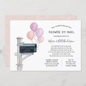 Baby Girl Long Distance Shower by Mail Invitation (Front/Back)