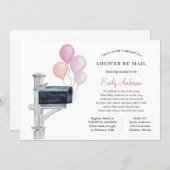 Baby Girl Long Distance Shower by Mail Invitation (Front/Back)