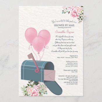 Baby Girl Long Distance Shower Invitation by CottonLamb at Zazzle