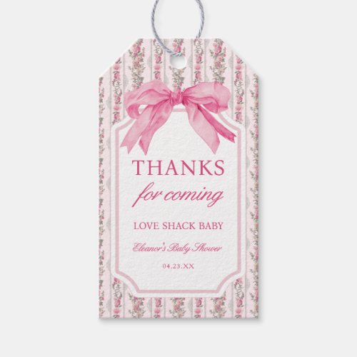 Baby Girl Love Shack Baby Shower Favor Tag