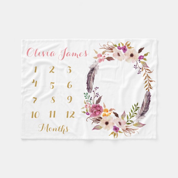 baby blanket monthly photos