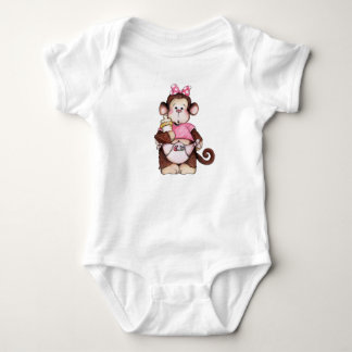 Baby Girl Monkey Bodysuit