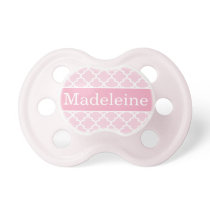 Baby Girl Monogram | Pink Modern Pattern Pacifier Baby Girl Monogram | Pink Modern Pattern Pacifier