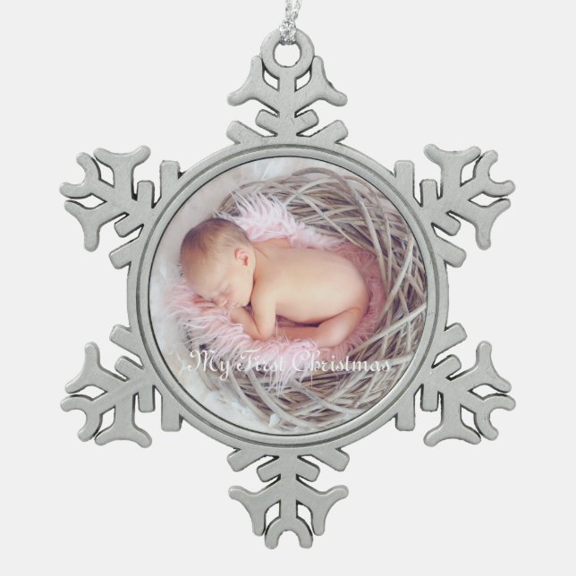 Baby Girl My First Christmas Ornament (Front)