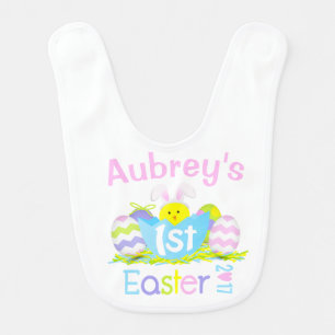 Baby Girl My First Easter Bib Baby's First Easter