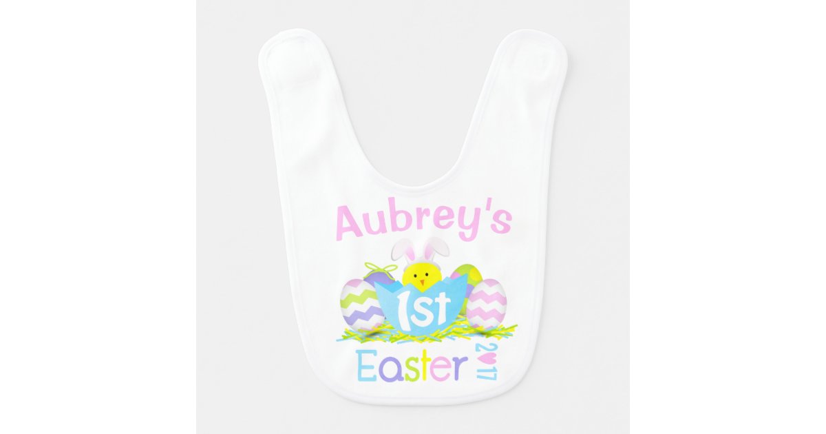 Baby Girl My First Easter Bib Baby's First Easter Zazzle
