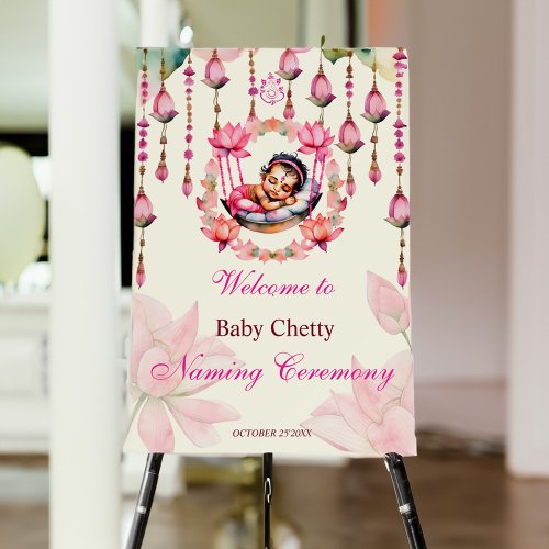 Baby Girl Naming Namkaran Cradle Ceremony welcome  Foam Board