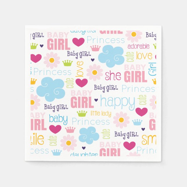 Baby Girl Napkins (Front)