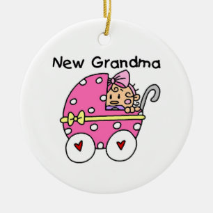 Baby Girl New Grandma Gifts Ceramic Ornament