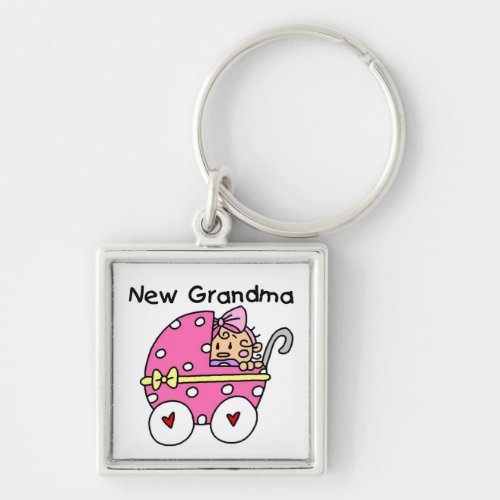 Baby Girl New Grandma Gifts Keychain