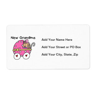 Baby Girl New Grandma Gifts Label