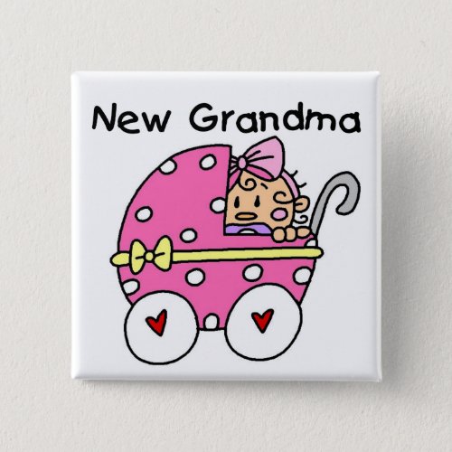 Baby Girl New Grandma T_shirts and Gifts Button