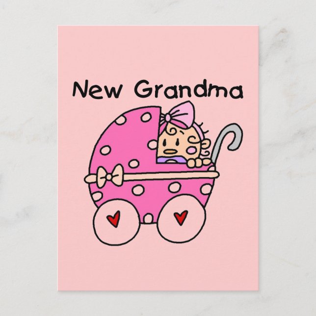 Baby Girl New Grandma T-shirts and Gifts Postcard (Front)