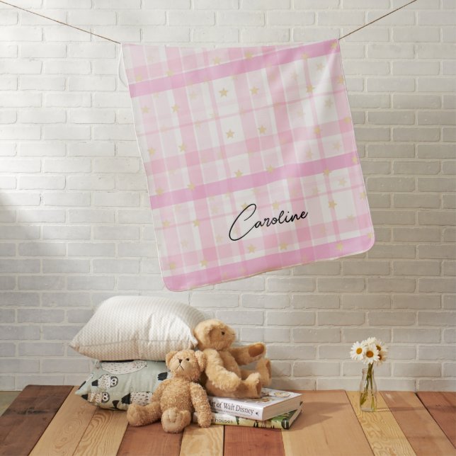 Baby Girl Newborn Cute Pattern Pink Baby Blanket (In Situ)