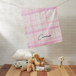 Baby Girl Newborn Cute Pattern Pink Blanket