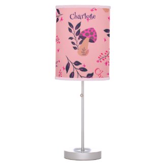 Baby Girl Nursery Blush Pink Mushrooms Pattern
