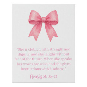 Baby Girl Nursery Decor Faux Canvas Print