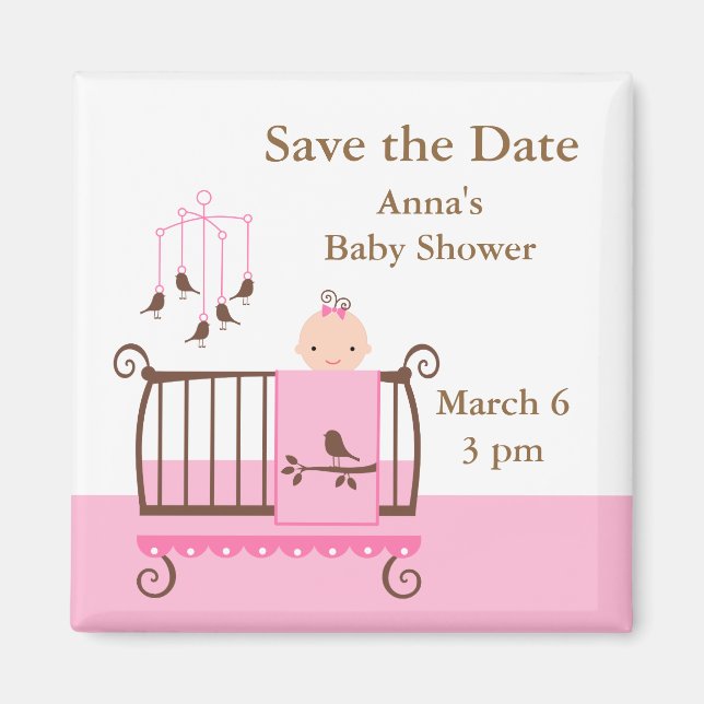 Baby Girl Nursery Magnet (Front)