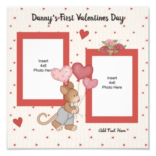 Baby Girl Nursery Mouse Love Photo Scrapbook Page