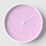 Baby Girl Nursery Pink With White Trim Wall  Clock at Zazzle
