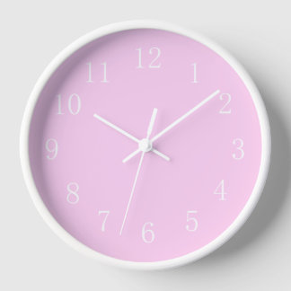 Baby Girl Nursery Pink with White Trim Wall Clock