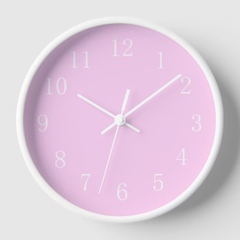 Baby Girl Nursery Pink With White Trim Wall  Clock by Red_Clocks at Zazzle