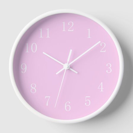 Baby Girl Nursery Pink With White Trim Wall  Clock
